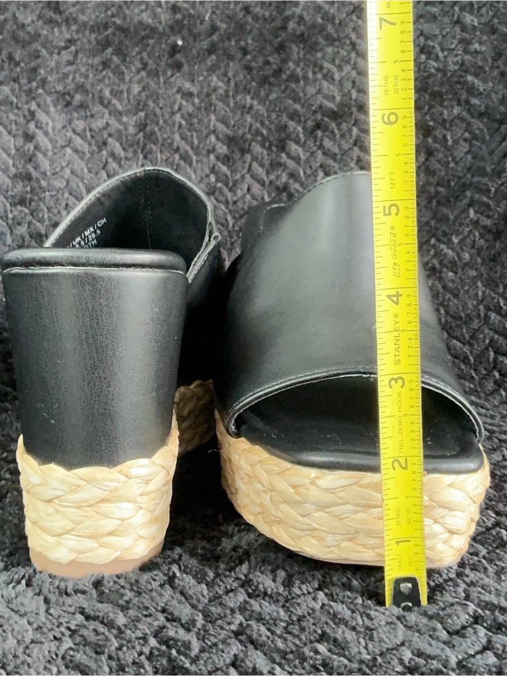 Kenneth Cole Reaction Black Slide Platform Espadrilles - Picture 7 of 9